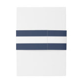 エレガント単色パーソナライズされた青 招待状ベリーバンド (裏面例)