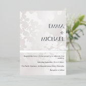 エレガント単色モダン銀箔招待状 箔招待状 (立ち正面)