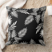 エレガント単色熱帯葉模様 クッション (ブランケット)