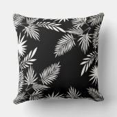 エレガント単色熱帯葉模様 クッション (裏面)