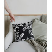 エレガント単色熱帯葉模様 クッション