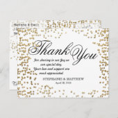 エレガント及びシンプル金ゴールドフェイク紙吹雪 ポストカード (正面/裏面)