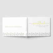 エレガント及びモダンパーソナライズされたフローラ ゲストブック (全面)