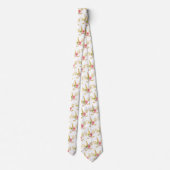 エレガント可愛いかわいらしフローラ金ゴールドグリッター ネクタイ (裏面)