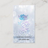 エレガント可愛いエレガント《写真》ぼけ味ホログラフィックロータス 名刺 (正面)