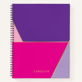 エレガント可愛いカラフルモダントレンディーパーソナライズされたn ノートブック (正面)