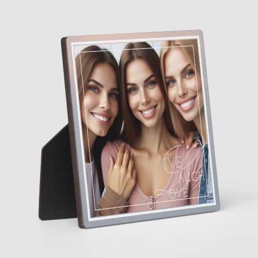 エレガント可愛いソフトカラー生愛笑い写真 フォトプラーク (正面)