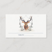 エレガント可愛いダスキーディアーフローラ結婚クレスト プレイスカード (裏面)