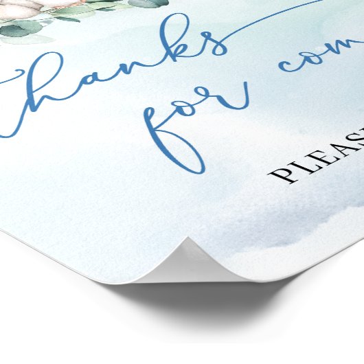 エレガント可愛い象感謝していを用に来出す ポスター (角)