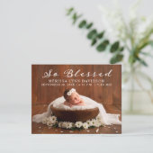 エレガント台本ベビーガール写真誕生のお知らせ 案内状 (スタンド正面)