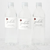 エレガント台本マルーン高校卒業 ペットボトルラベル (ボトル)