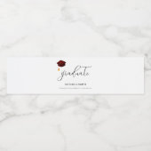 エレガント台本マルーン高校卒業 ペットボトルラベル (シングルラベル)