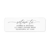 エレガント台本ロマン結婚ティック差出人住所 ラベル (正面)