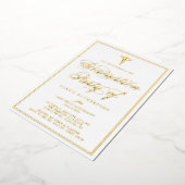 エレガント台本医学校卒業党 箔招待状 (回転した状態)