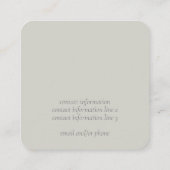 エレガント名刺の色 スクエア名刺 (裏面)