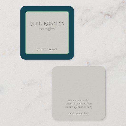 エレガント名刺の色 スクエア名刺 (正面/裏面)