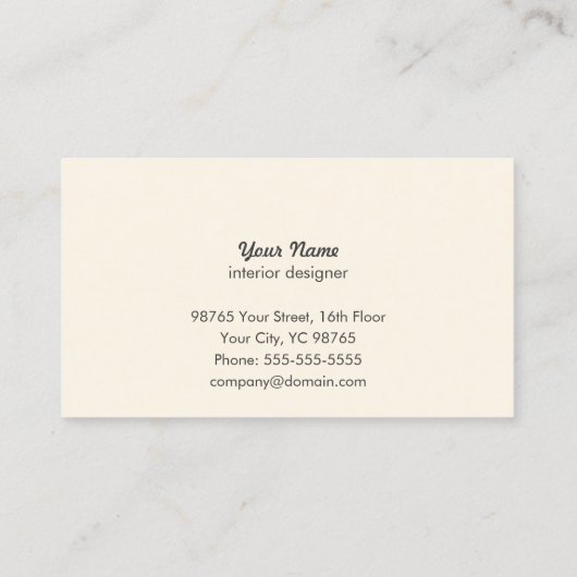 エレガント名刺テンプレートの配置 名刺 (裏面)