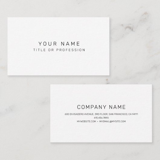 米スタンダード 8.89cm x 5.08cm名刺 (正面/裏面)