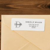 エレガント名前をカスタムするミニマルモノグラムシンプルシック ラベル