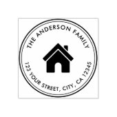 エレガント名前をカスタムするロゴ差出人住所 ラバースタンプ (インプリント)