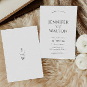 エレガント名前をカスタムする白結婚式招待状 招待状