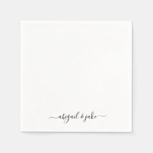 エレガント名前をカスタムする結婚ズ・ナプキンス スタンダードカクテルナプキン