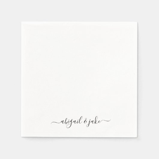エレガント名前をカスタムする結婚ズ・ナプキンス スタンダードカクテルナプキン (正面)