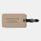 エレガント名前をカスタムする ラゲッジタグ (裏面横)