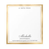 エレガント名前ノートの机の上で ノートパッド (正面)