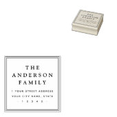 エレガント名平方縁ど差出人住所 ラバースタンプ (押印)