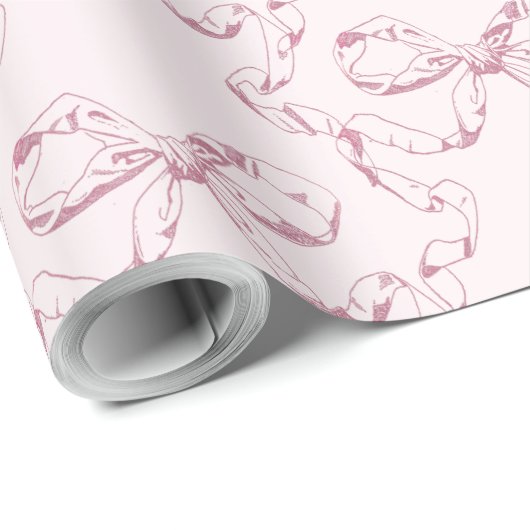 エレガント名門私立校風のガーリーヴィンテージ湾曲形 ラッピングペーパー (ロールコーナー)