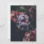 エレガント咲きピンクのバラ結婚式招待状 招待状 (裏面)