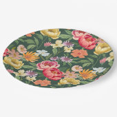 エレガント咲くフローラ植物園ガーリー ペーパープレート (アングル)