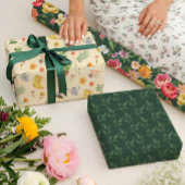 エレガント咲くフローラ植物園ガーリー ラッピングペーパーシート