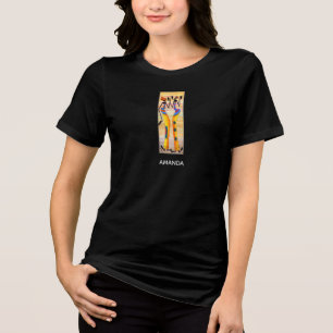 エレガント喜びと幸せなダンス トライブレンドTシャツ