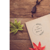 エレガント図書手描き名前をカスタムする ラバースタンプ