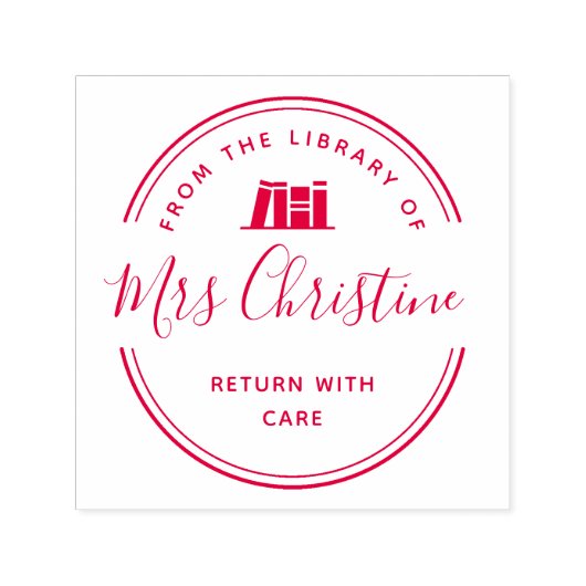 エレガント図書目録 セルフインキングスタンプ (デザイン)