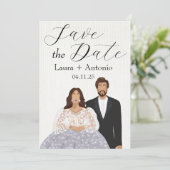 エレガント図解入りの、写真付きのスペインの対 セーブザデート (スタンド正面)