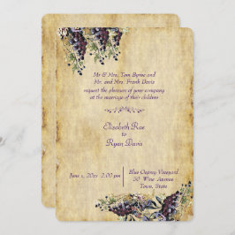 エレガント国素朴、ヴィン結婚ヤード 招待状