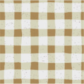 エレガント土トーン茶色とベージュの格子柄スクラップブック シール (正面)