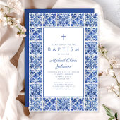 エレガント地中海の洗礼式 招待状