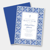 エレガント地中海の洗礼式 招待状