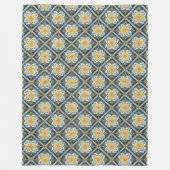 エレガント地中海の海インスパイア風 フリースブランケット (正面)