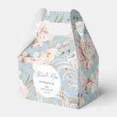 エレガント埃の多い青い植物フローラ庭園の結婚式 フェイバーボックス (裏面サイド)