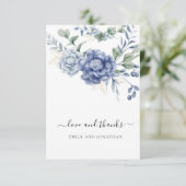 エレガント埃の多い青結婚緑の供給 サンキューカード (スタンド正面)