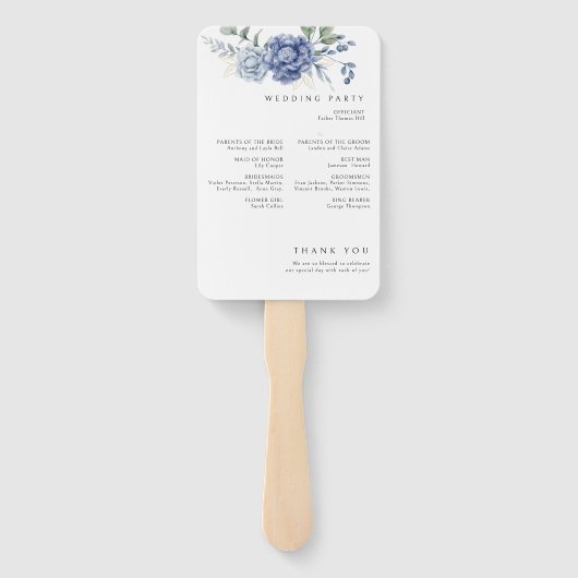 エレガント埃の多い青結婚緑の供給 ハンドファン (裏面)