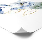 エレガント埃の多い青結婚緑の供給 ポスター (角)