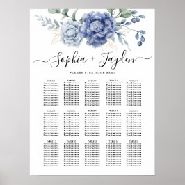 エレガント埃の多い青結婚緑の供給 ポスター