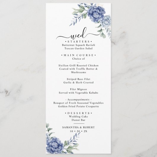 エレガント埃の多い青結婚緑の供給 メニュー (正面)