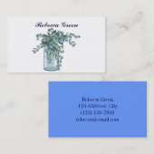 エレガント夏の庭の青い野結婚花 名刺 (正面/裏面)